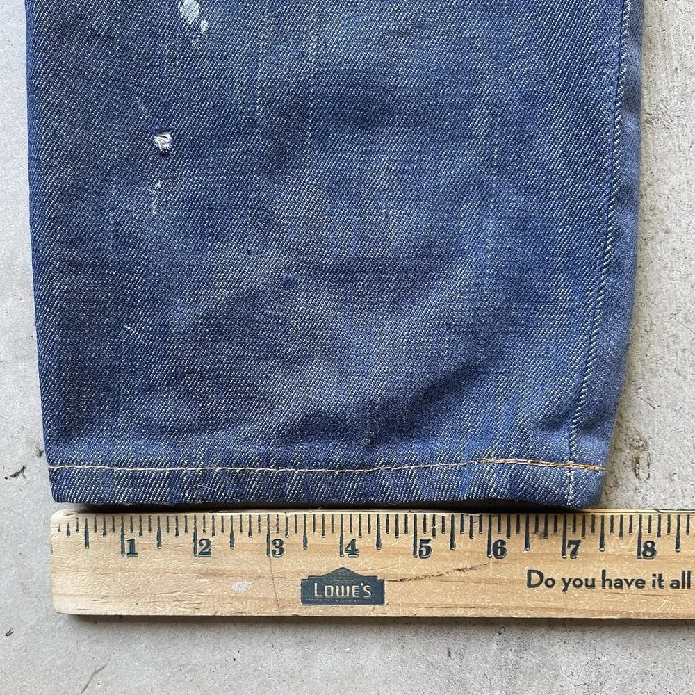 Vintage‎ 50s 60s Ranchcraft Jeans Blue Distressed Repaired Denim USA Talon 32x30